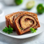 Cinnamon swirl zucchini bread with carrots and spices for a twist.