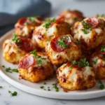 Mini Tater Tot Pizza Bites with Turkey Pepperoni