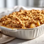 Gluten-Free Apple Crumble with Oat Topping warm apple dessert with crunchy oat layer, perfect for fall gatherings.
