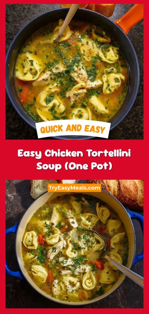 Easy Chicken Tortellini Soup (One Pot) 1 Best Easy Chicken Tortellini Soup One Pot