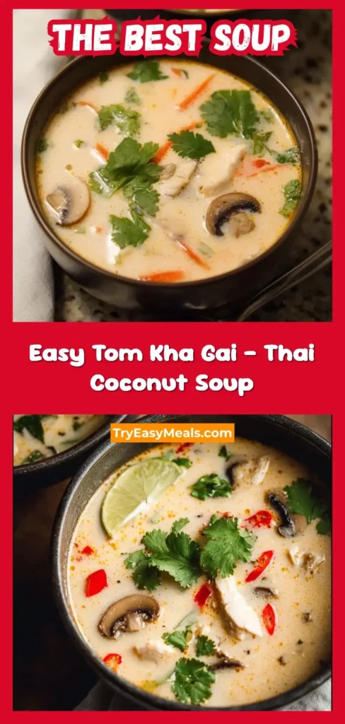 Easy Tom Kha Gai - Thai Coconut Soup 1 Best Easy Tom Kha Gai Thai Coconut Soup