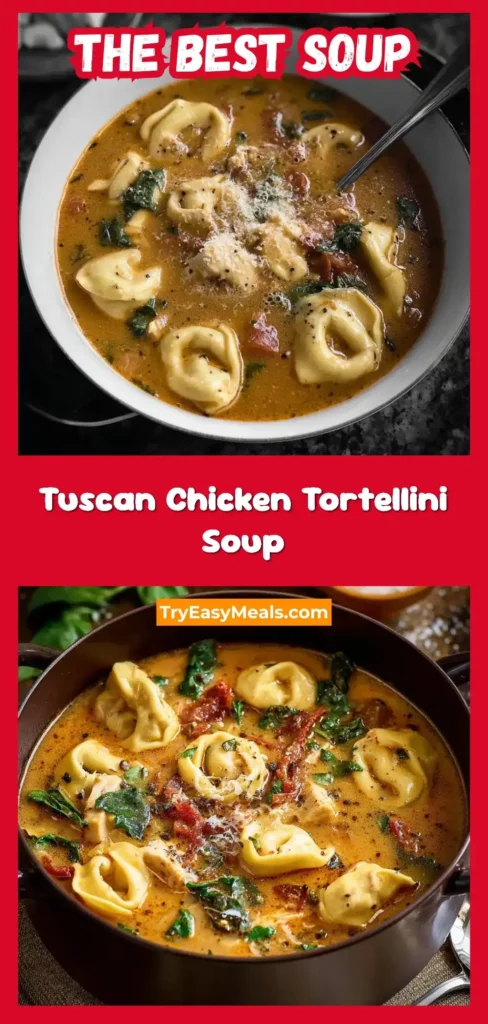 Tuscan Chicken Tortellini Soup 1 Best Easy Tuscan Chicken Tortellini Soup