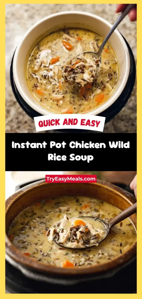 Instant Pot Chicken Wild Rice Soup 1 Easy Instant Pot Chicken Wild Rice Soup