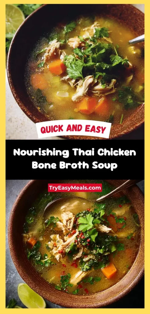 Nourishing Thai Chicken Bone Broth Soup 1 Easy Nourishing Thai Chicken Bone Broth Soup