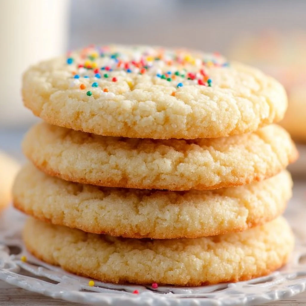 Delicious sugar cookies on a plate, showcasing the best sugar cookie recipe.
