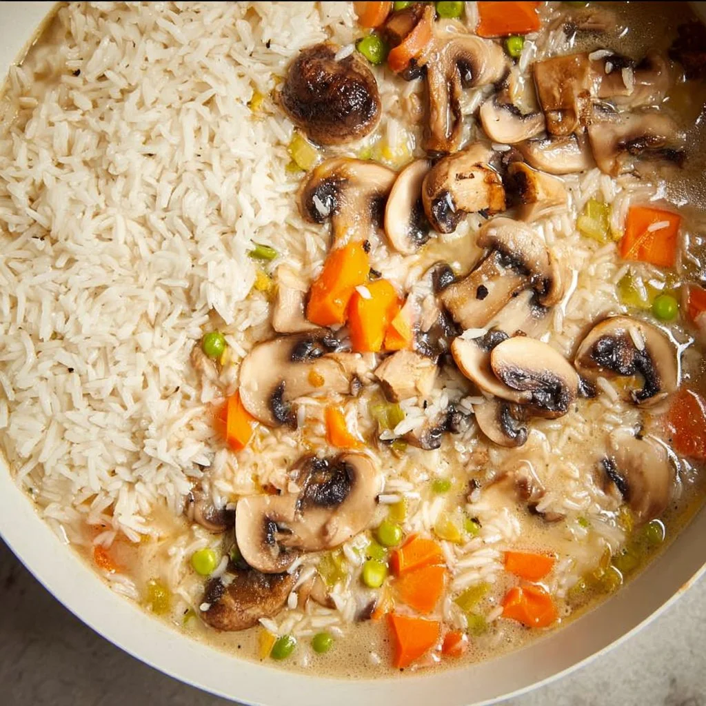 Creamy Mushroom Vegetable Rice Soup Creamy Mushroom Vegetable Rice Soup