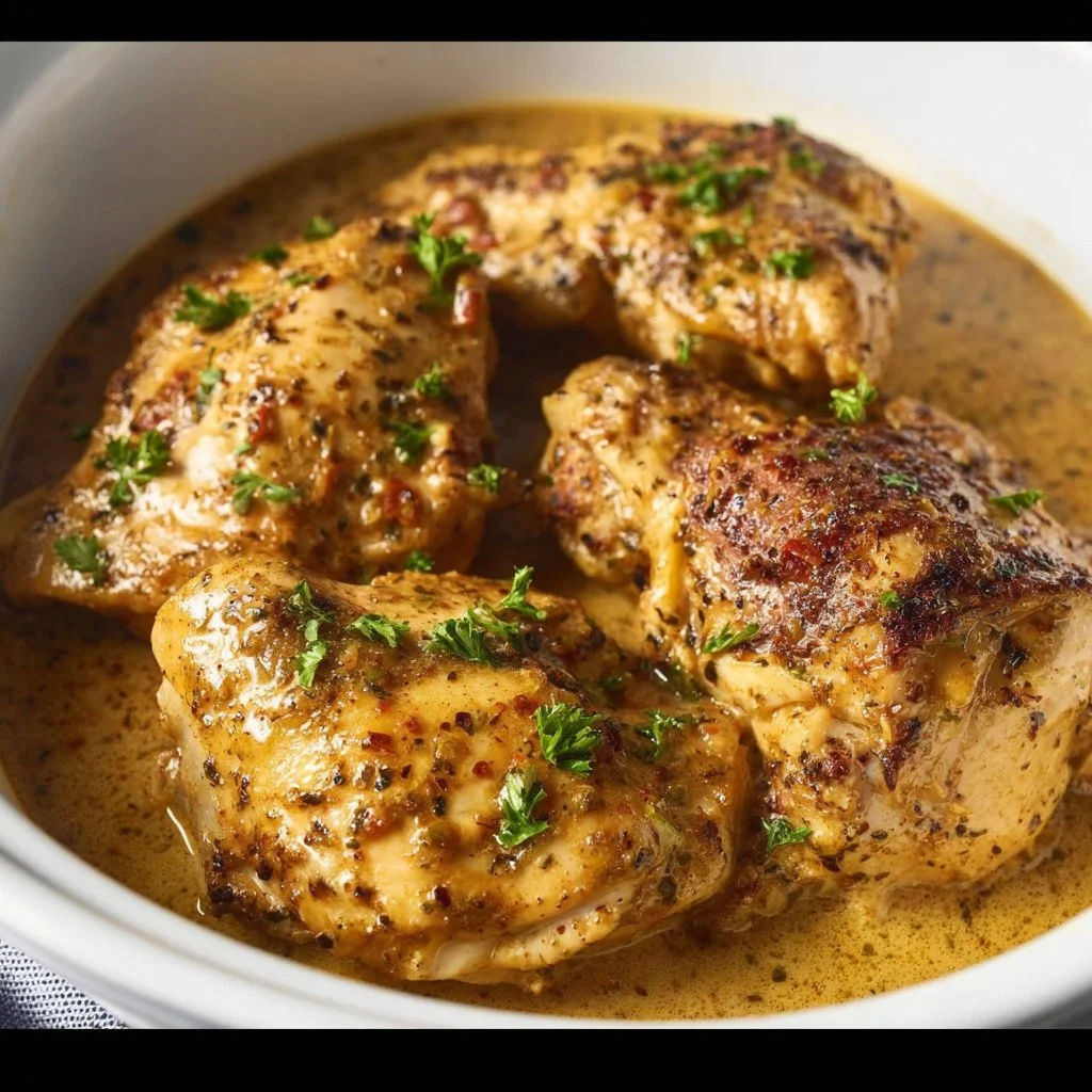 Delicious Crockpot Marry Me Chicken served with creamy sauce