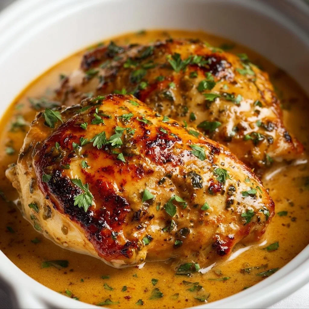 Delicious Crockpot Ranch Chicken recipe served with vegetables