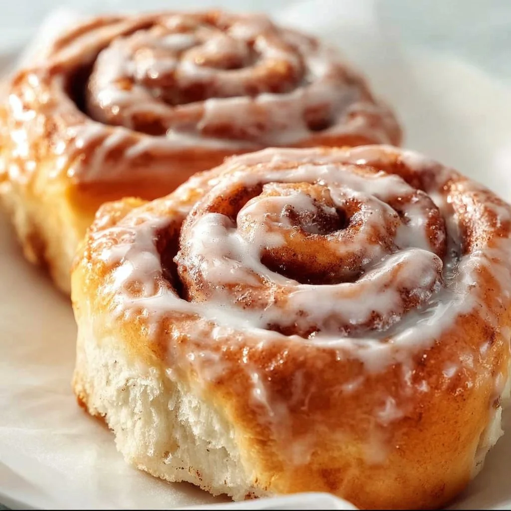 Delicious homemade cinnamon rolls ready to eat
