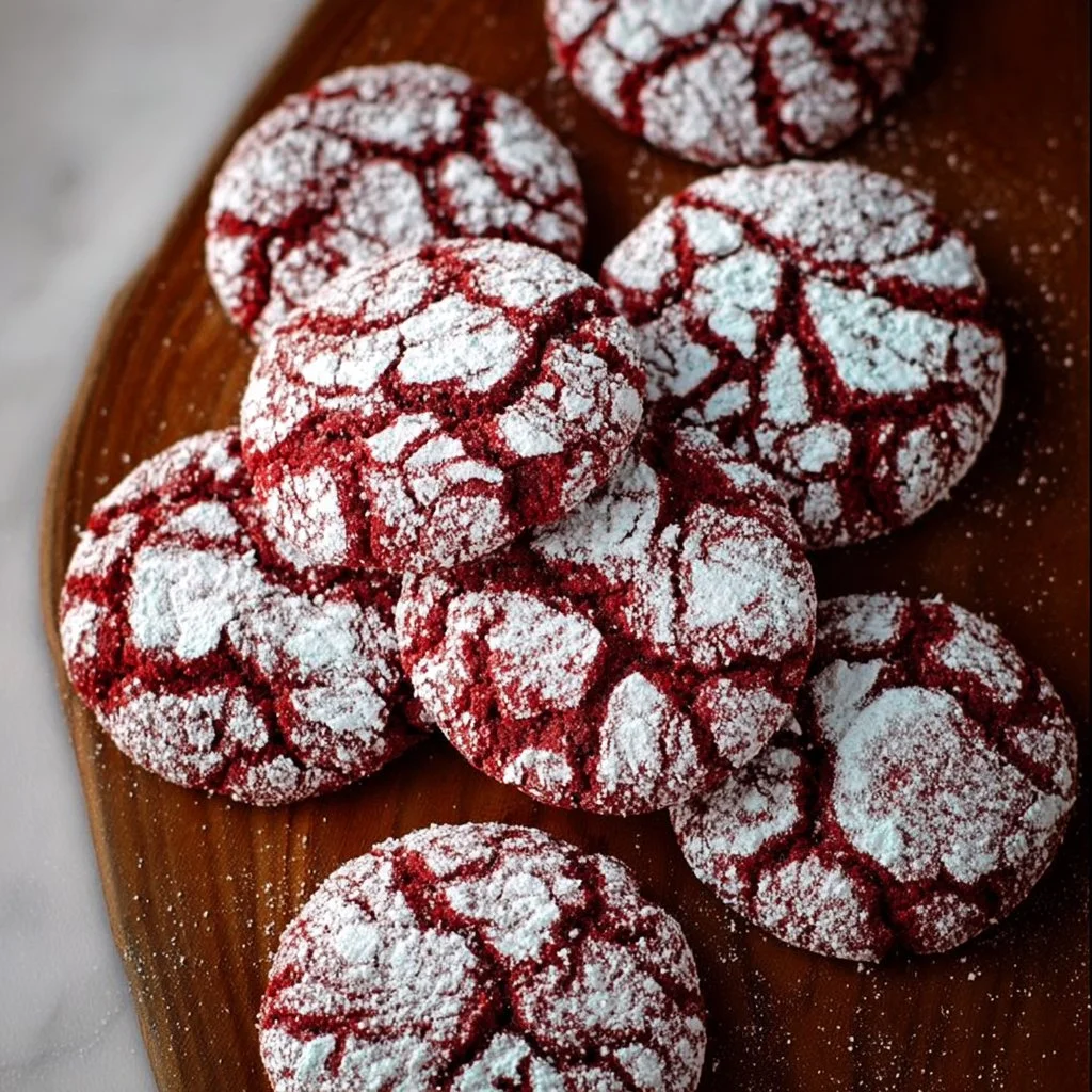 One bowl red velvet crinkle cookies baked in 20 minutes.
