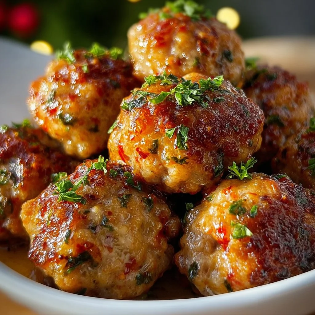 Delicious Rotel sausage balls ready to serve as a flavorful snack