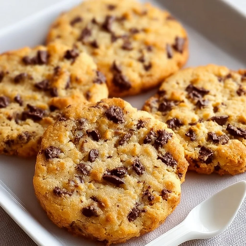 30-minute chocolate chip and toffee shortbread cookies on a baking sheet