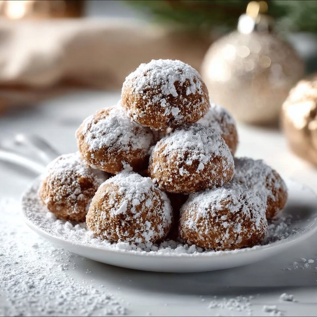 Gingerbread Snowball Cookies 1 Gingerbread Snowball Cookies