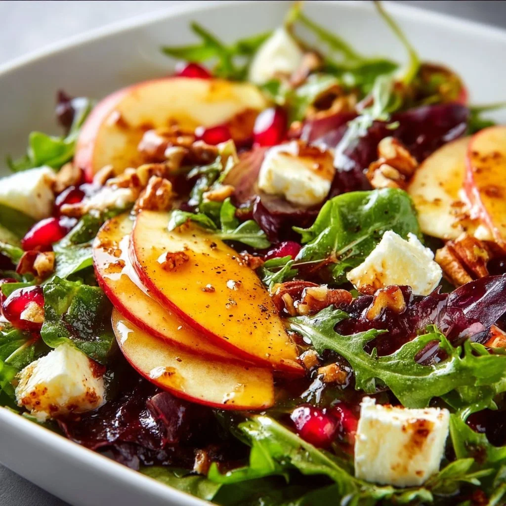 Delicious Autumn Harvest Apple Salad with fresh apples and seasonal ingredients