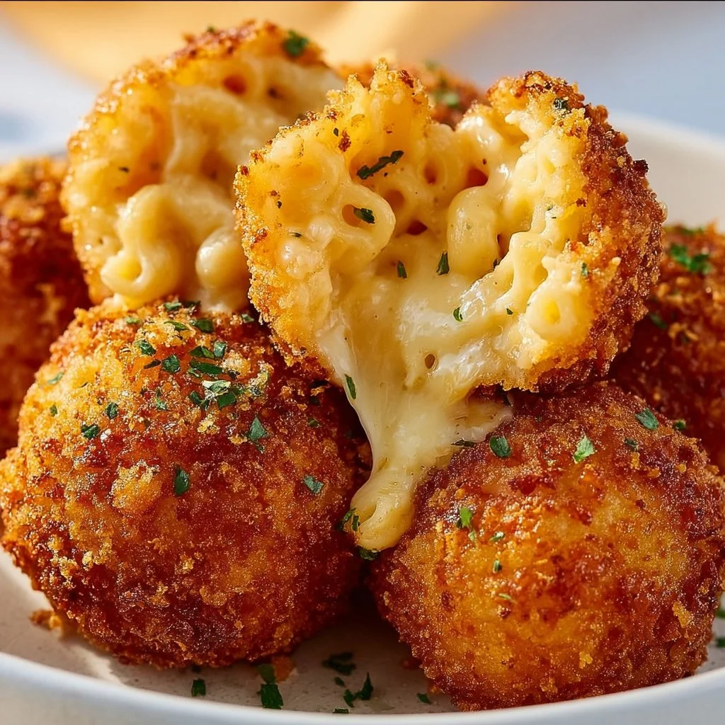 Air fryer fried macaroni and cheese balls from Cheesecake Factory recipe