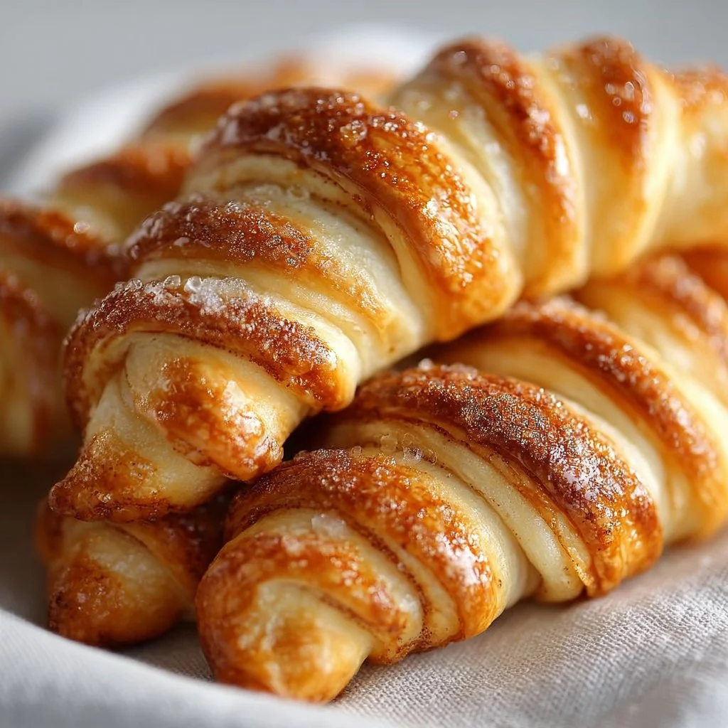 Delicious cinnamon crescent roll twists fresh out of the oven