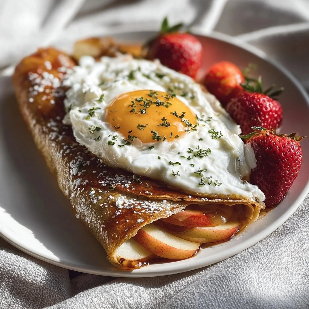 Cozy apple cinnamon dish served in a warm setting