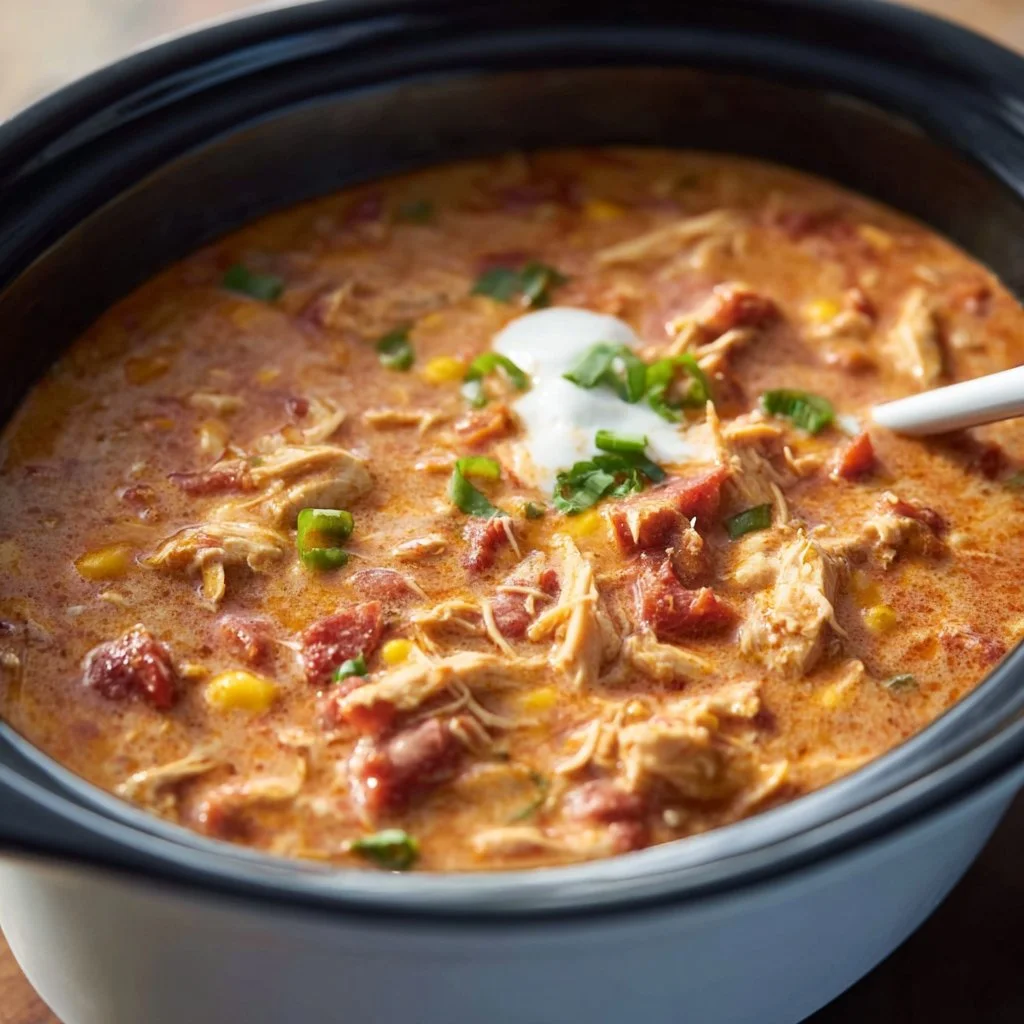 Delicious Crock Pot Buffalo Chicken Chili served in a bowl with toppings.