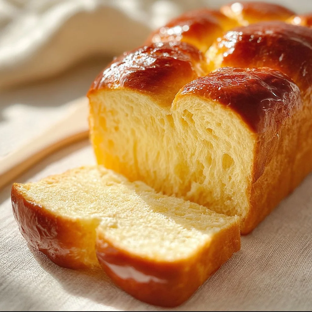 Delicious homemade sweet condensed milk bread fresh out of the oven.