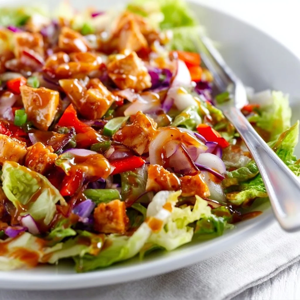 Fresh Honey Garlic Salad with vibrant vegetables and a sweet dressing