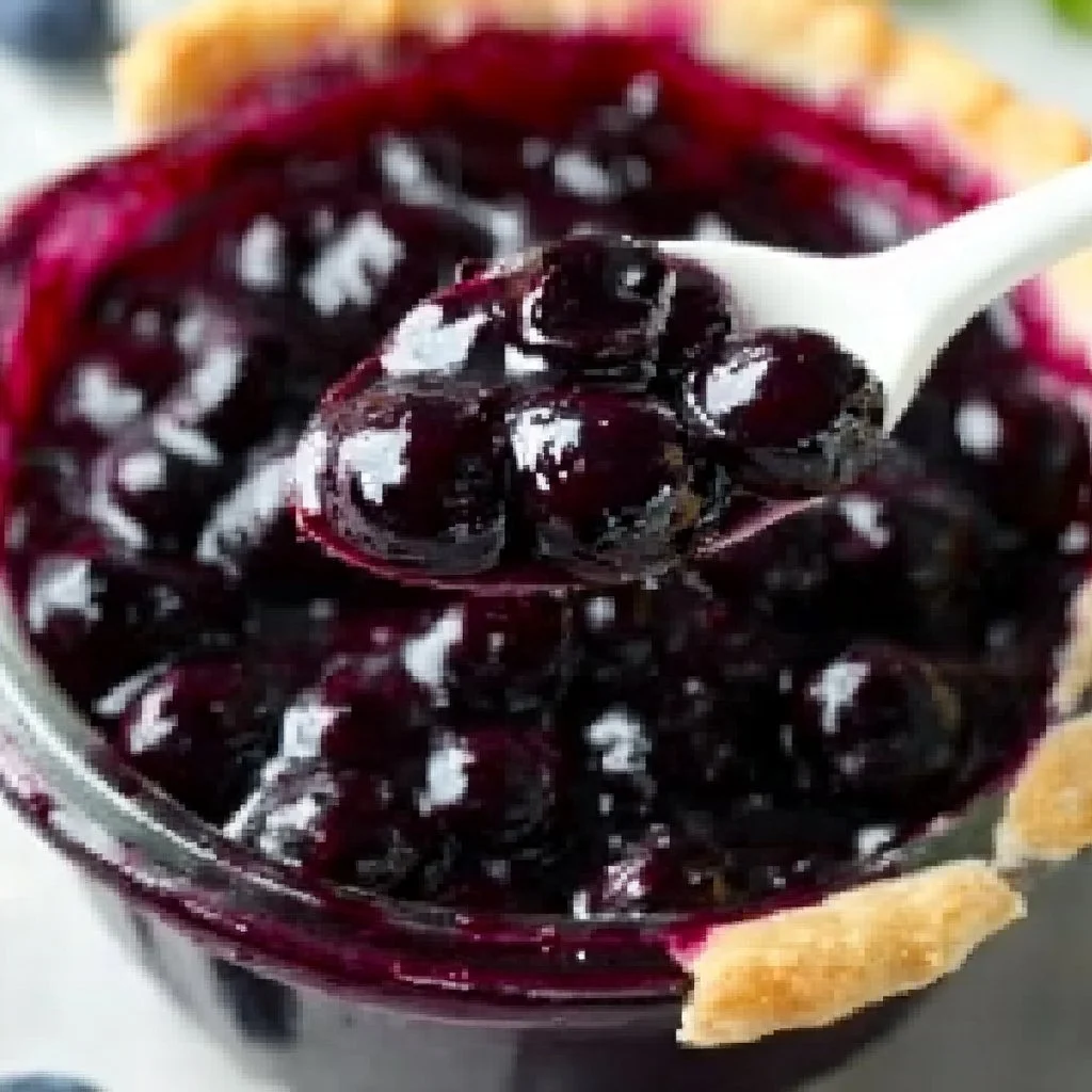 Quick and easy blueberry pie filling made with fresh blueberries