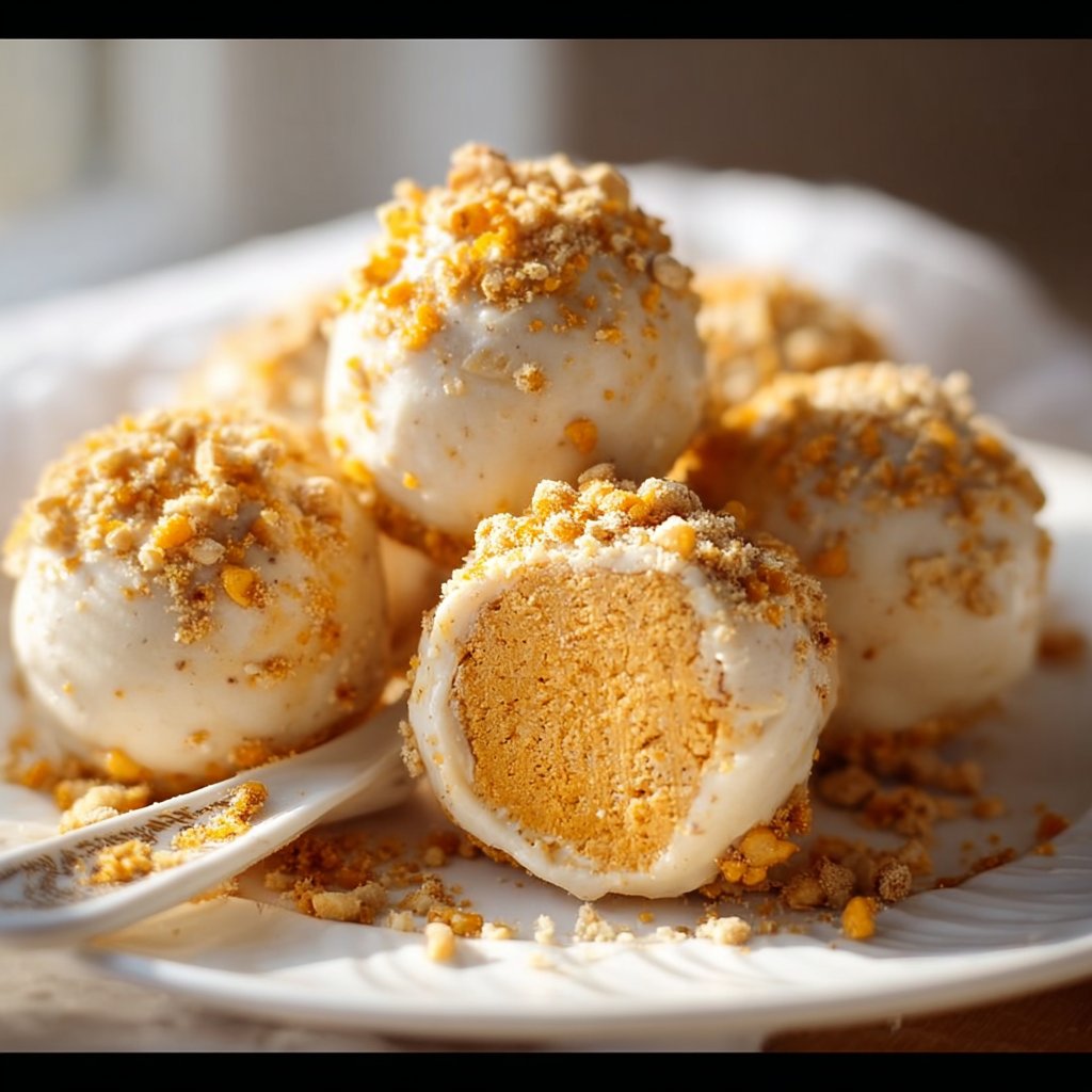 Easy No Bake Pumpkin Cheesecake Balls 1 Easy No Bake Pumpkin Cheesecake Balls