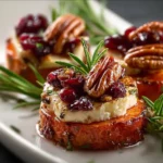 Sweet Potato Rounds with Brie, Cranberry, and Pecans 2 sweet potato rounds with brie cranberry and peca 2025 12 07 020954 150x150 1