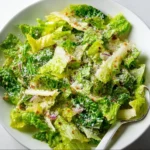 5-Minute Lemon Parmesan Lettuce Salad with fresh ingredients and lemon dressing