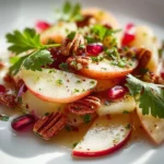 Fresh apple salad with colorful ingredients and a tasty dressing