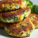 Delicious homemade Broccoli Cheese Patties served on a plate.