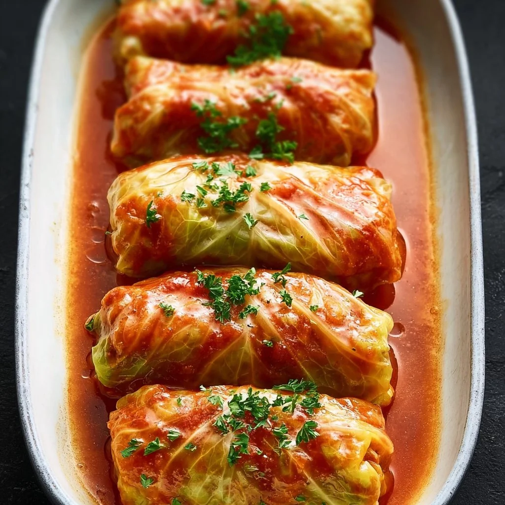 Delicious homemade cabbage rolls filled with savory ingredients