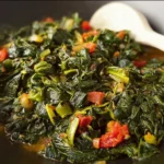 Fresh callaloo leaves ready for cooking and nutritious recipes
