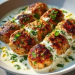 Delicious Chicken Kofta served with fresh herbs and spices