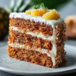 Christmas Hawaiian Carrot Pineapple Cake with festive decorations
