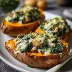 Creamy mushroom dish served with herbs and garnishes