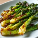 Crispy green onions air fried until golden and crunchy