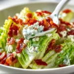 Crunchy Wedge Salad 3 Crunchy wedge salad with bacon and blue cheese dressing