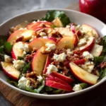 Harvest Honeycrisp apple and feta salad served in a bowl