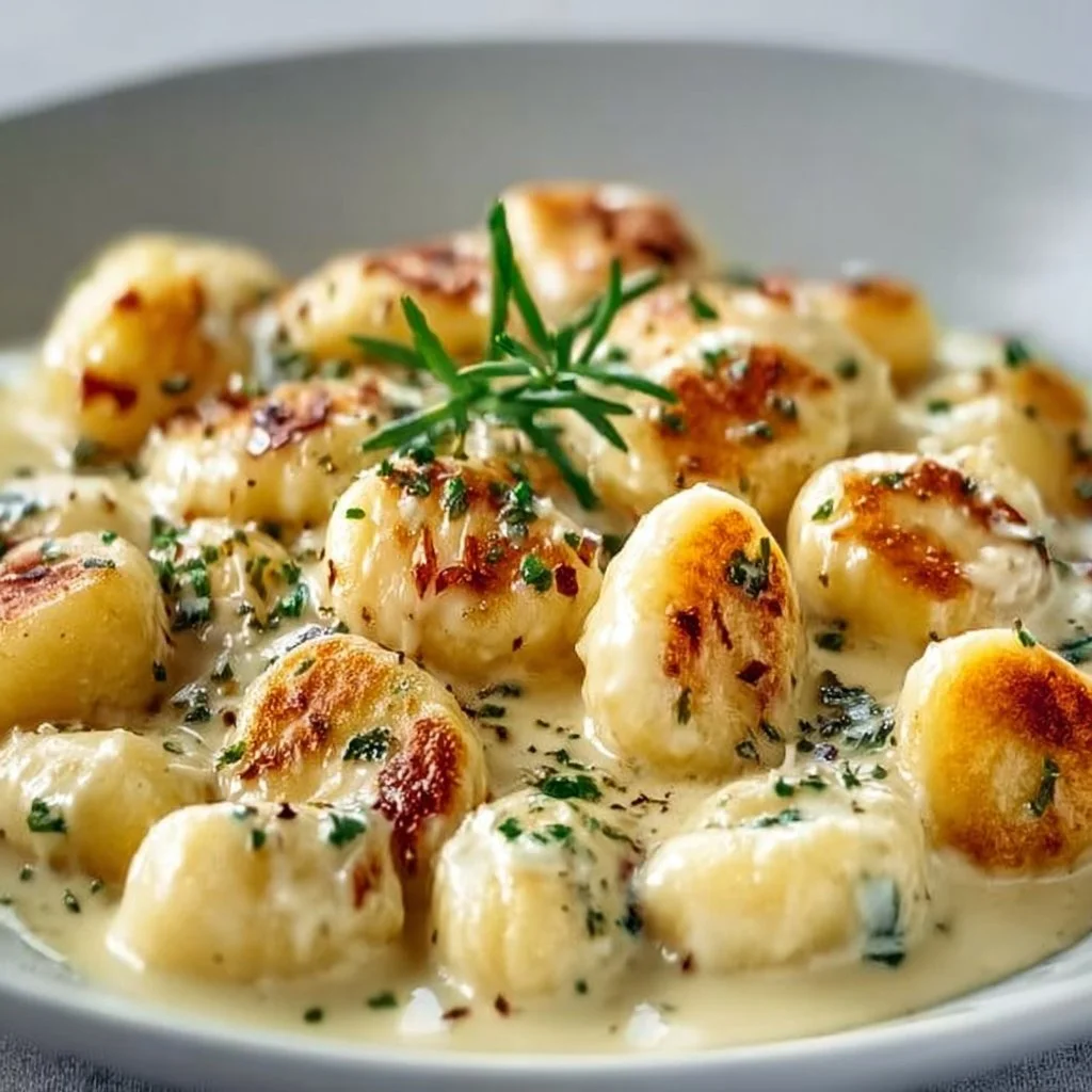 Delicious Millionaire Gnocchi served with a creamy sauce