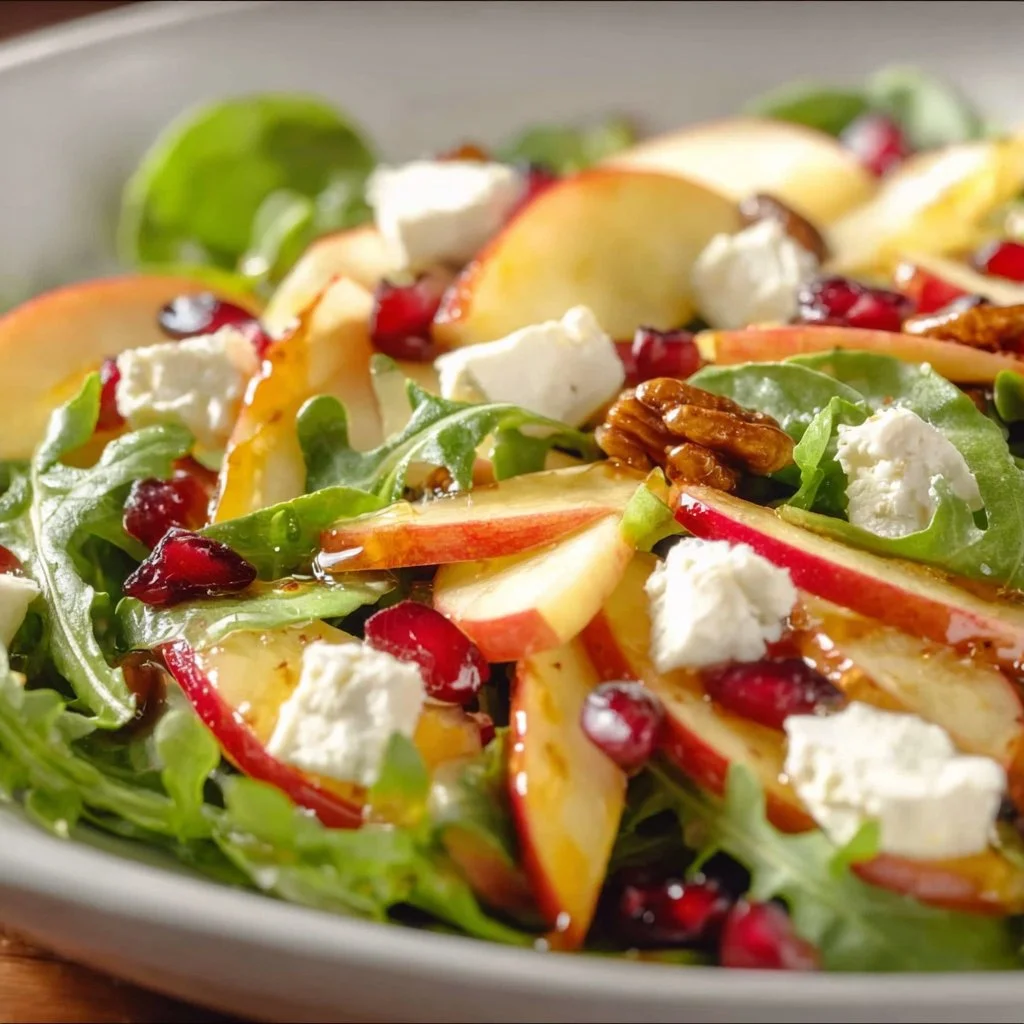 Honeycrisp Apple and Feta Salad with vibrant ingredients on a plate
