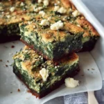 Delicious spinach feta brownies recipe