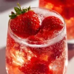 Strawberry Dirty Sprite cocktail with vibrant colors and garnishes