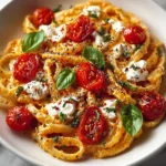Sweet roasted tomato and garlic ricotta pasta sauce in a bowl
