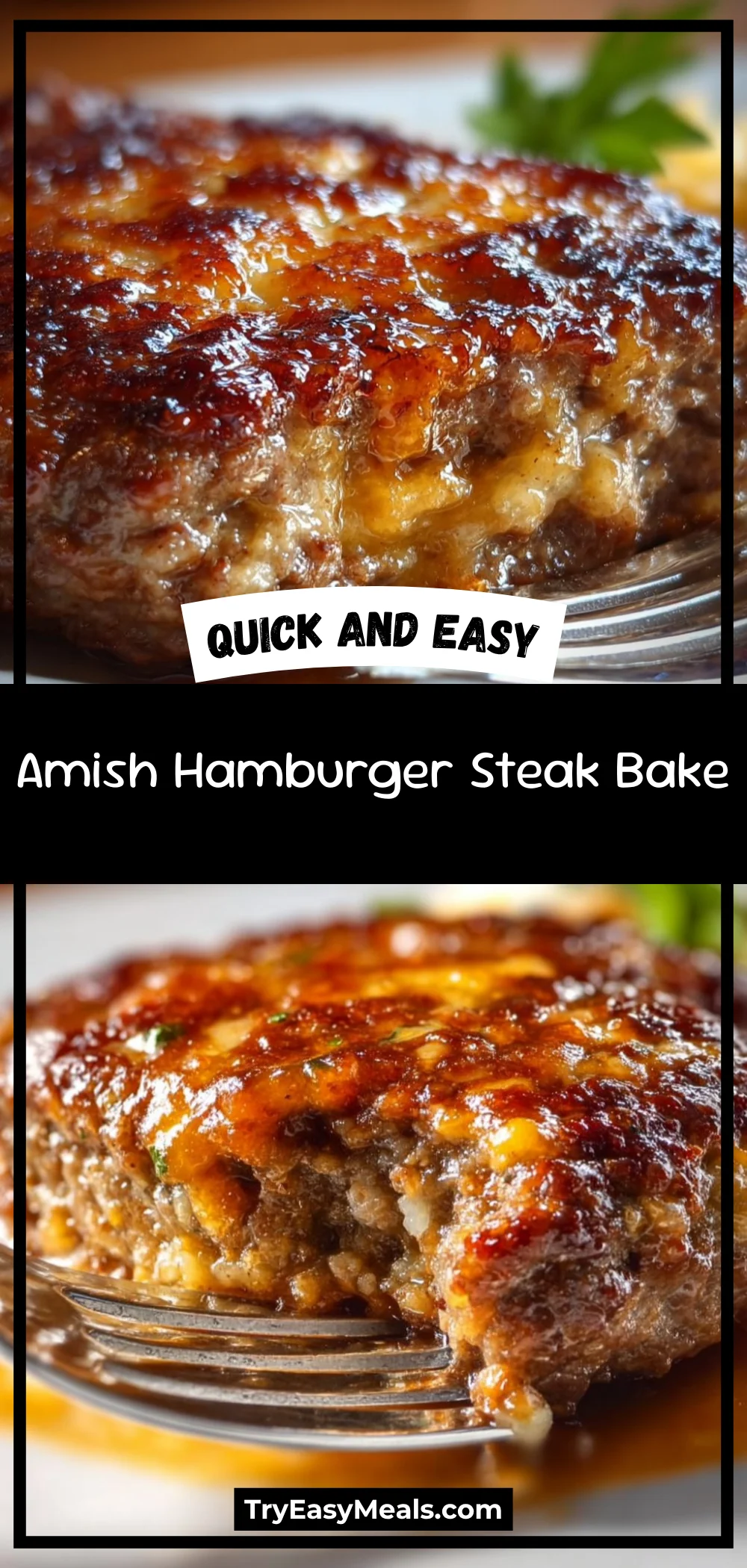 Amish Hamburger Steak Bake 1 Amish Hamburger Steak Bake