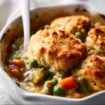 Biscuit Vegetable Pot Pie Casserole 2 Biscuit Vegetable Pot Pie Casserole with fresh vegetables and flaky crust