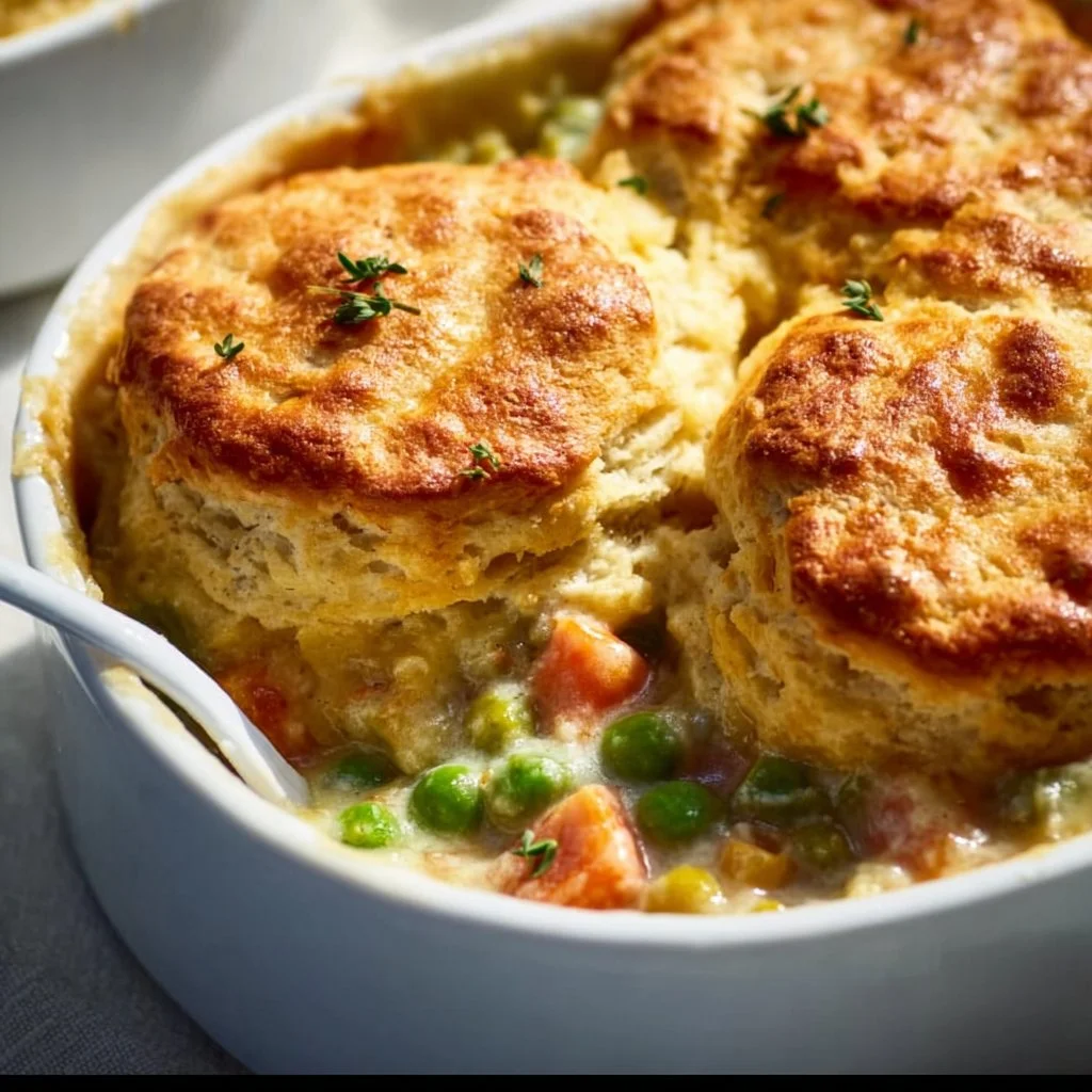 Biscuit Vegetable Pot Pie Casserole 1 Biscuit Vegetable Pot Pie Casserole
