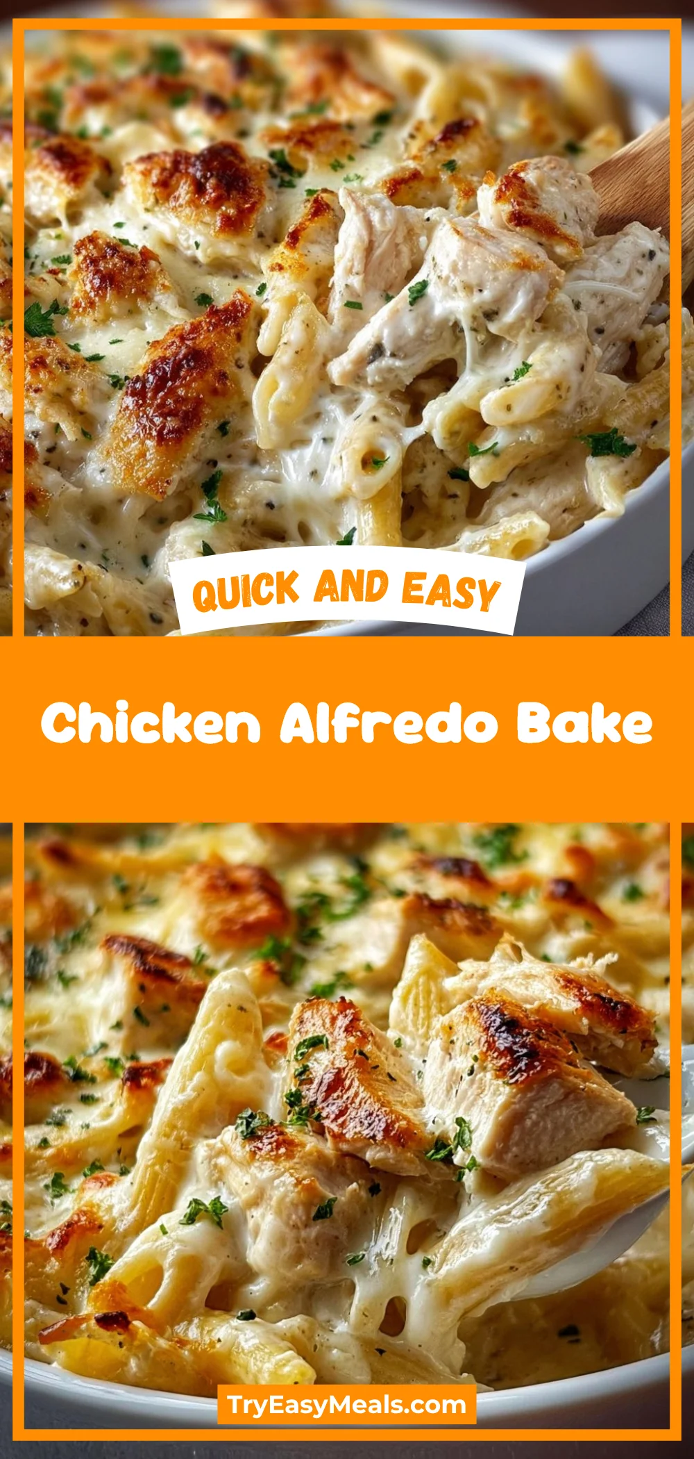Chicken Alfredo Bake