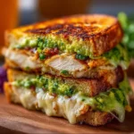 Chicken Avocado Melt Sandwich 3 Delicious Chicken Avocado Melt Sandwich ready to be served.