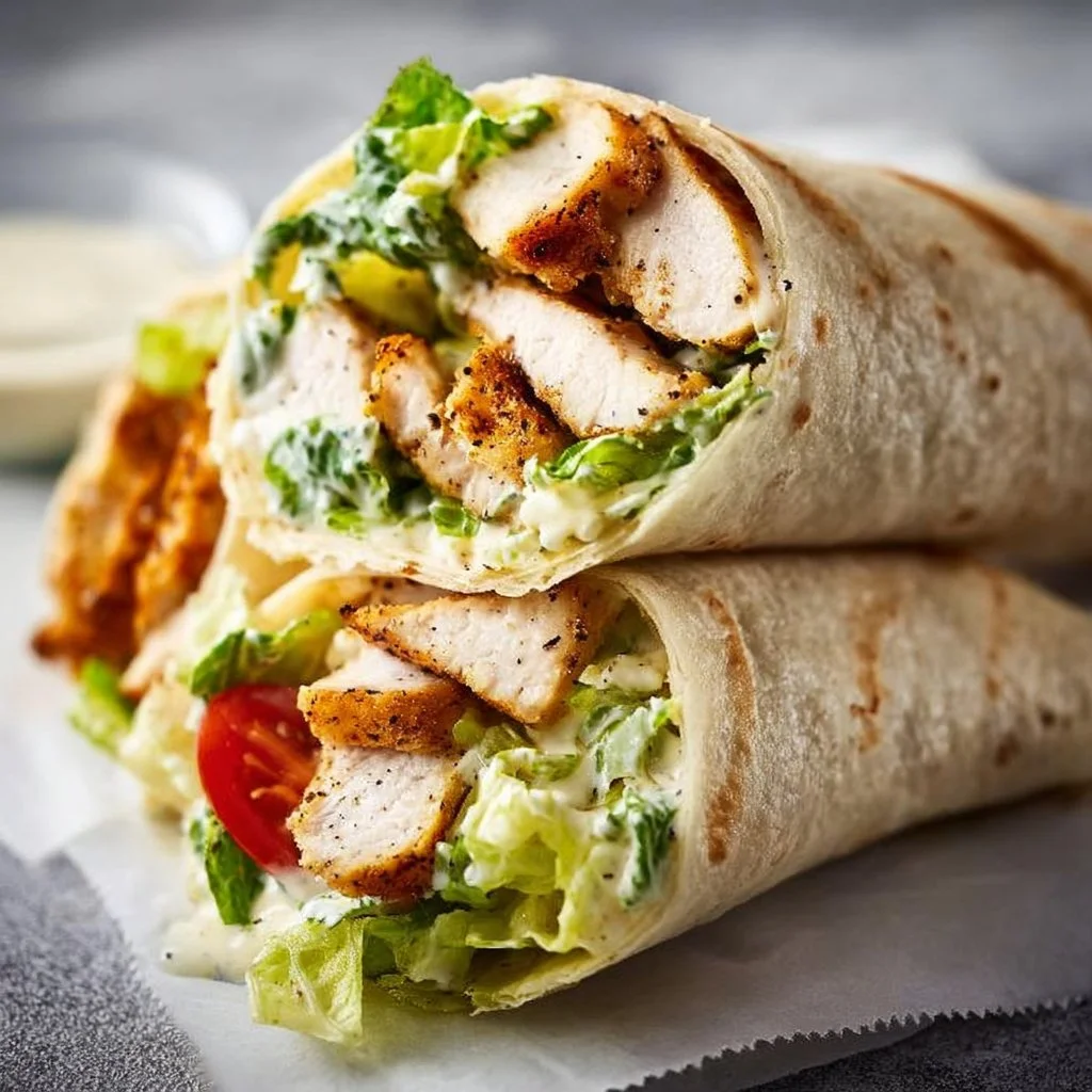 Chicken Caesar Wrap 1 Chicken Caesar Wrap