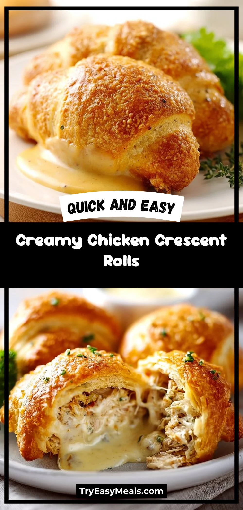 Creamy Chicken Crescent Rolls 1 Creamy Chicken Crescent Rolls